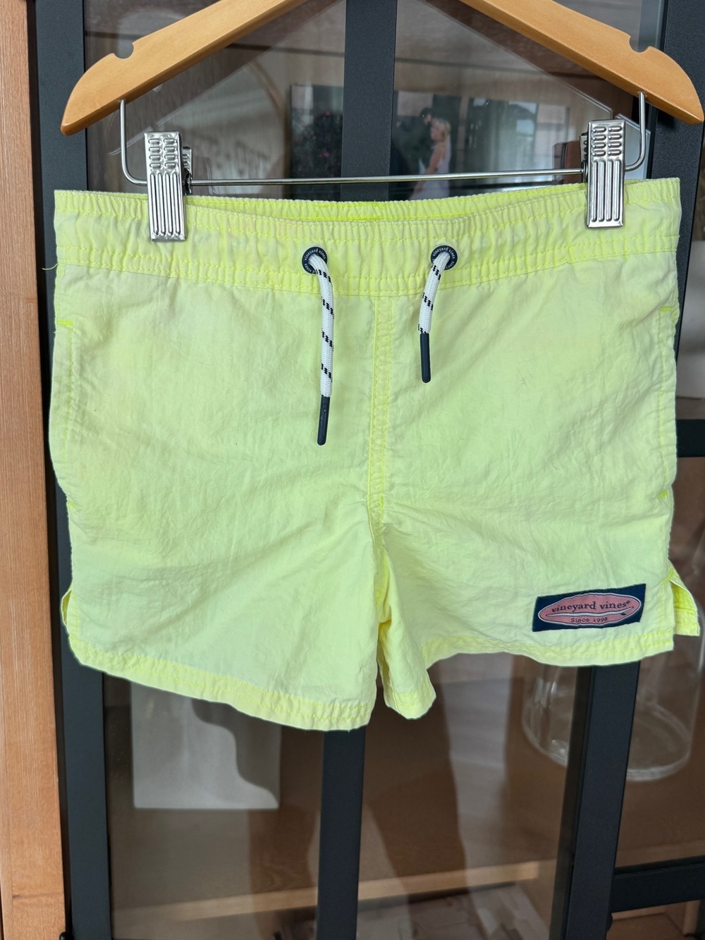Vineyard Vines toddler boys swimming trunks neon yellow highlighter shorts